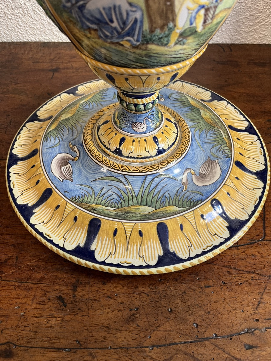 Ewer And Its Tray In Nevers Earthenware -photo-4
