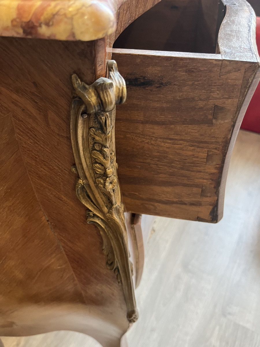 Petite commode d’entre deux de style Louis XV-photo-3