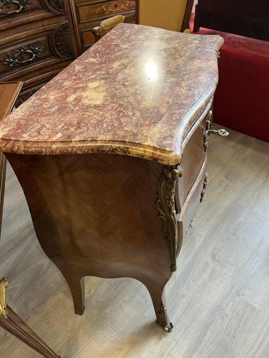 Petite commode d’entre deux de style Louis XV-photo-4