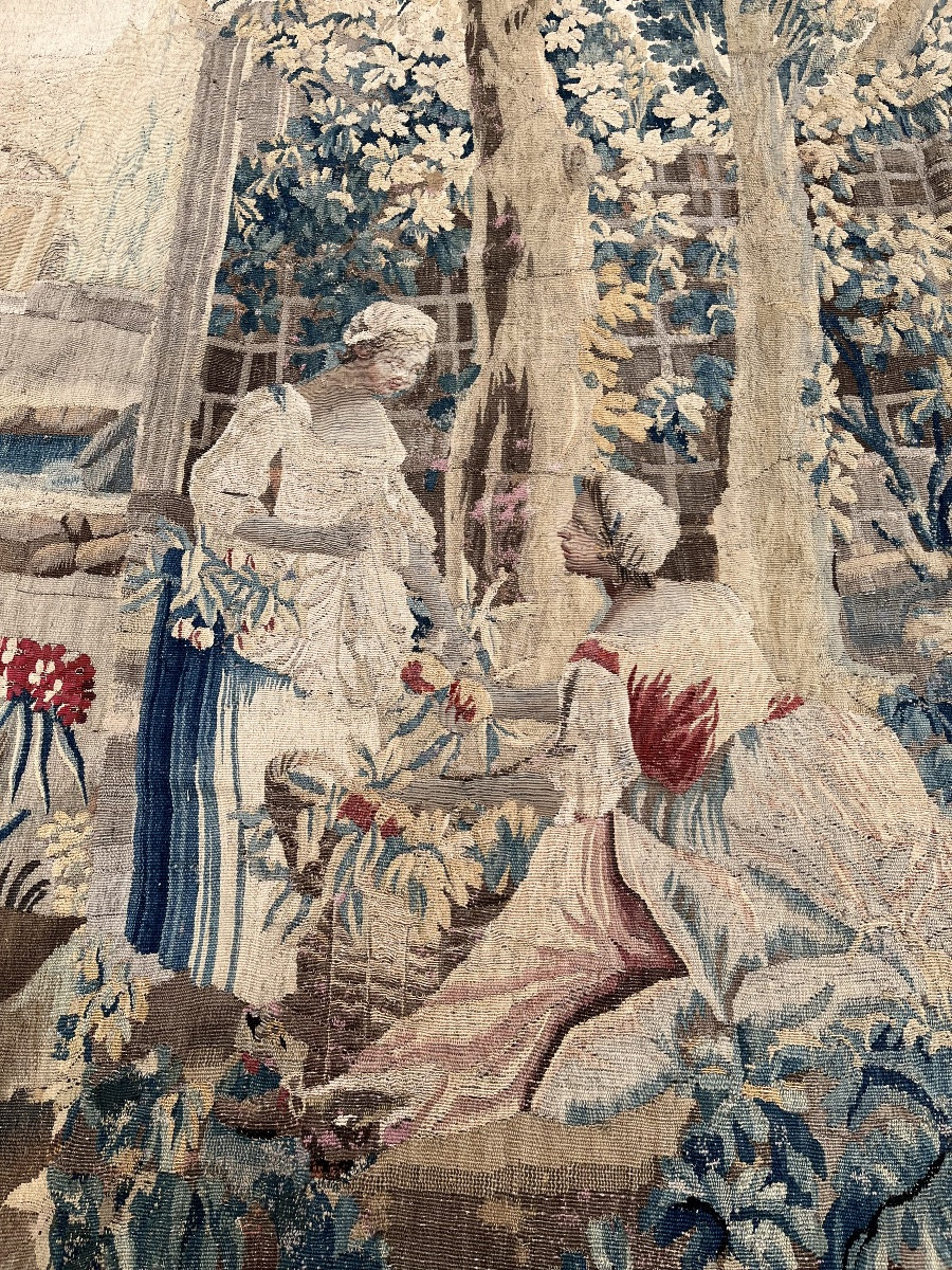 Aubusson Tapestry, First Half Of The 18th Century -photo-3