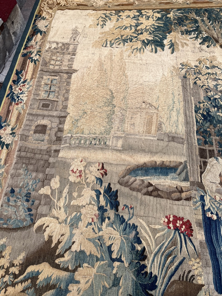 Aubusson Tapestry, First Half Of The 18th Century -photo-4