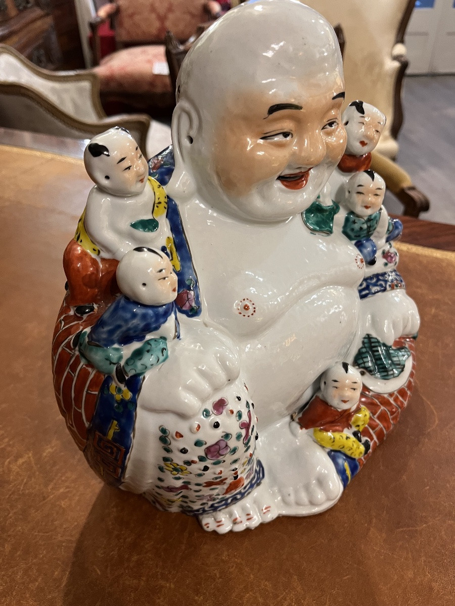 Bouddha en porcelaine Chine Ancien-photo-3