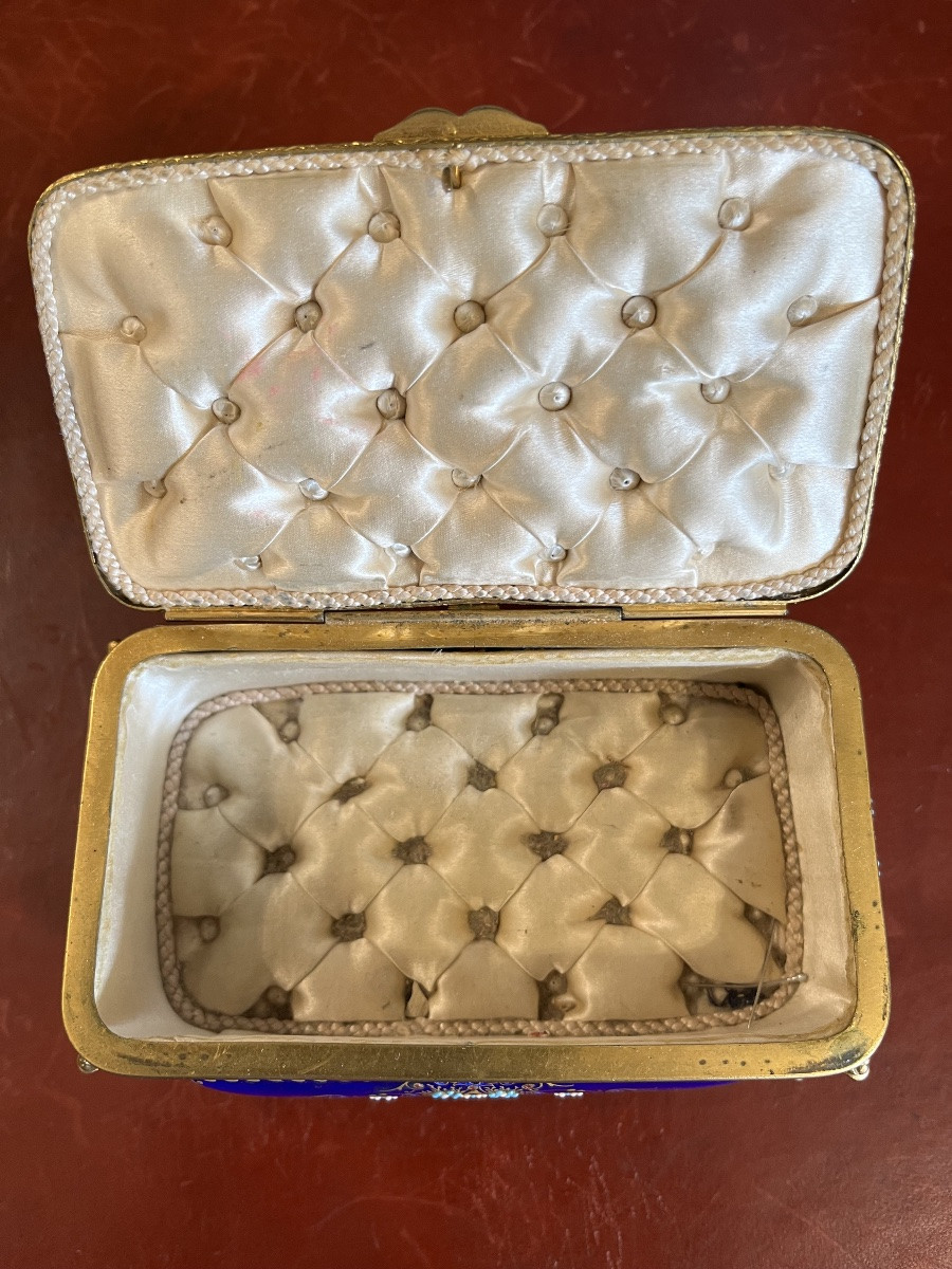 Boîte à Bijoux bronze et émaillée Napoléon III -photo-3