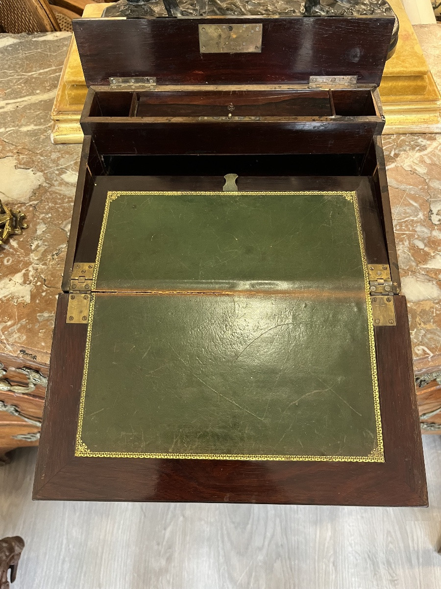 Écritoire  en marqueterie de cuivre Époque Napoléon III -photo-2
