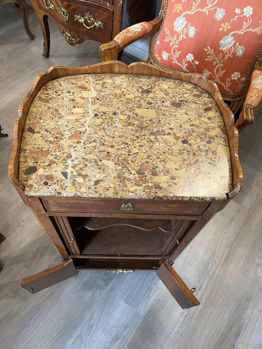 Rare Louis XV Period Rosewood Snack Cabinet-photo-2