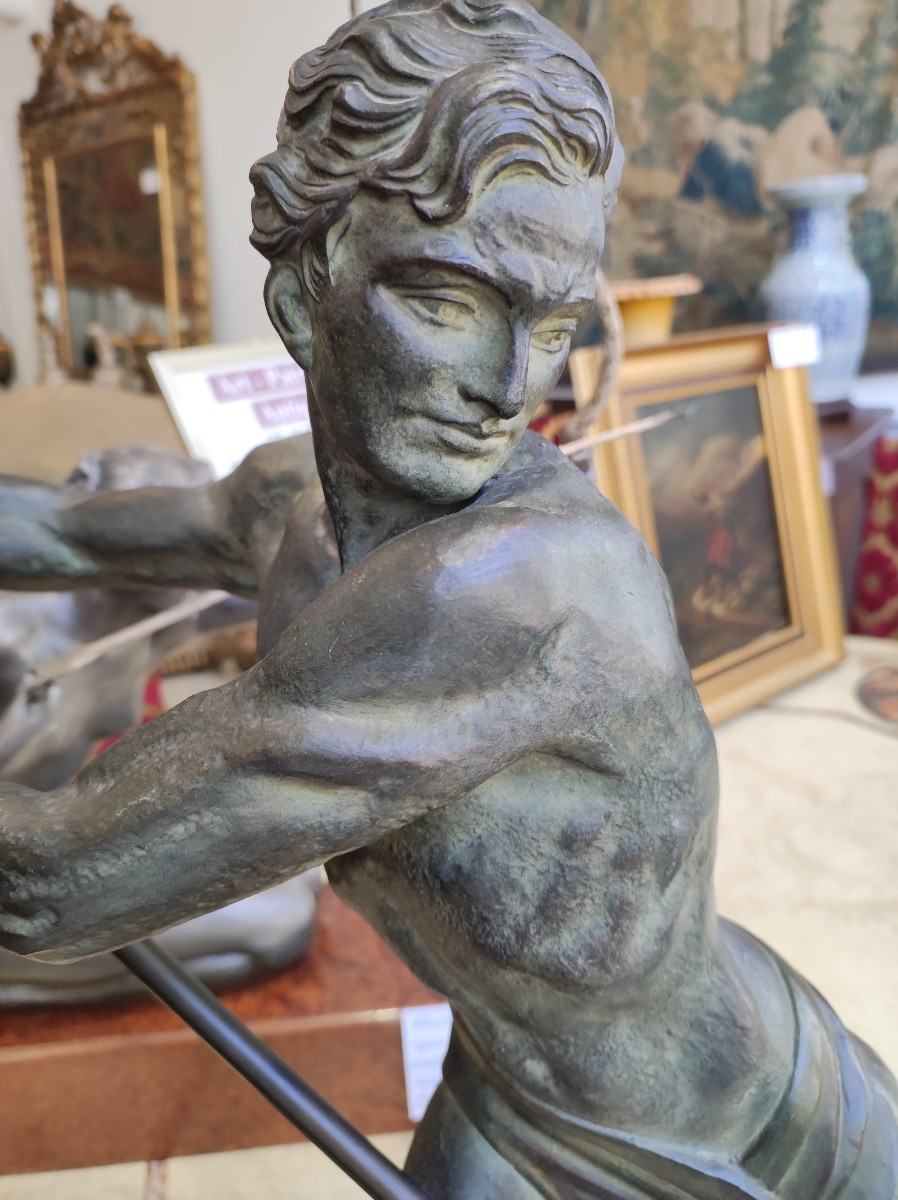 Importante sculpture en  Régule Art déco  par G. Hervor  -photo-1