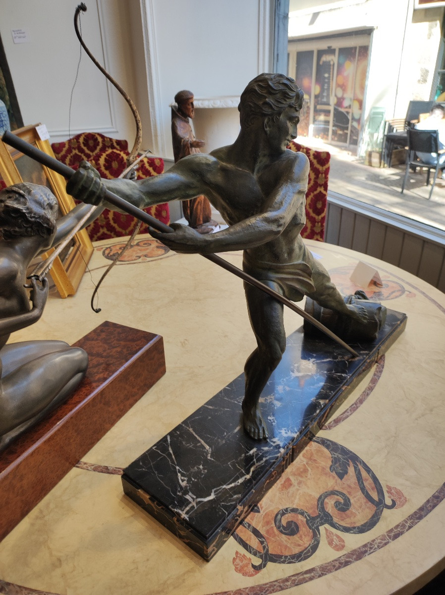 Importante sculpture en  Régule Art déco  par G. Hervor  -photo-2