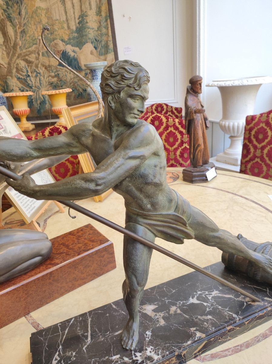Importante sculpture en  Régule Art déco  par G. Hervor  