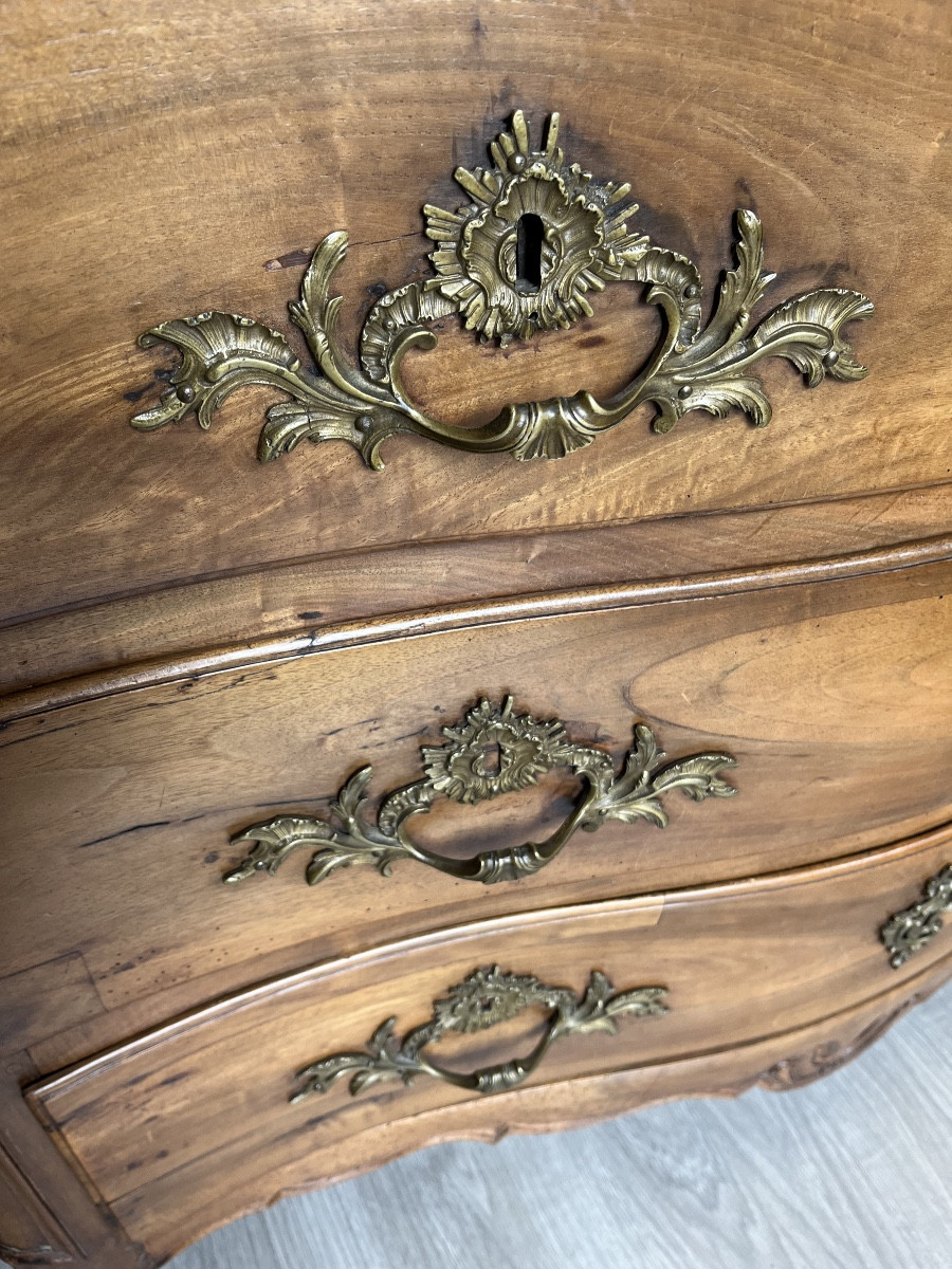 Commode époque Louis XV en noyer -photo-4