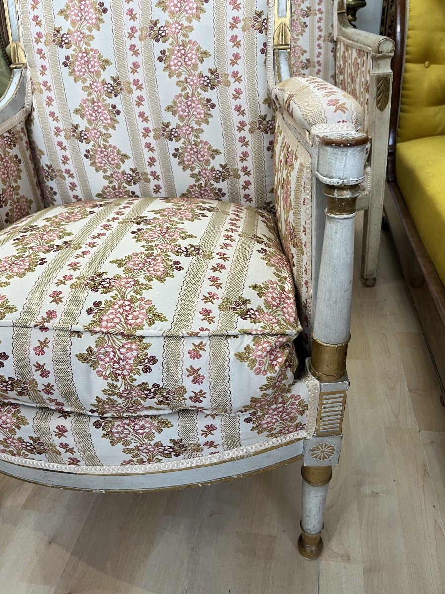 Directoire Period Reupholstered Armchair-photo-2