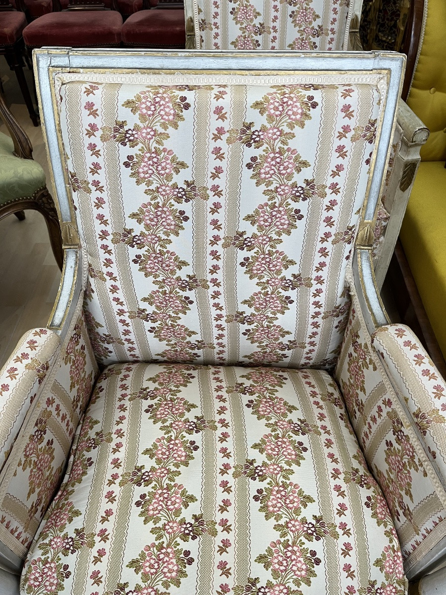 Directoire Period Reupholstered Armchair-photo-4