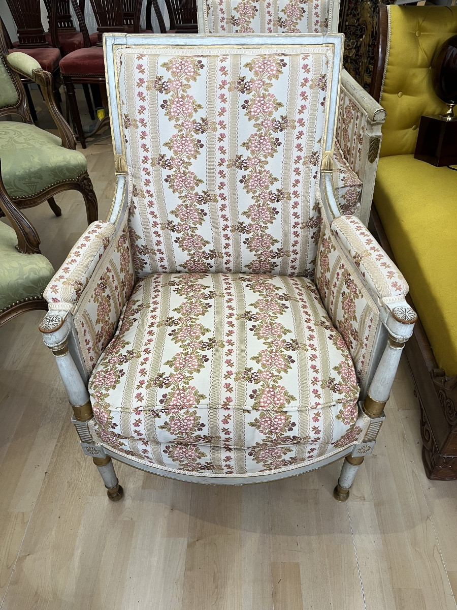 Directoire Period Reupholstered Armchair
