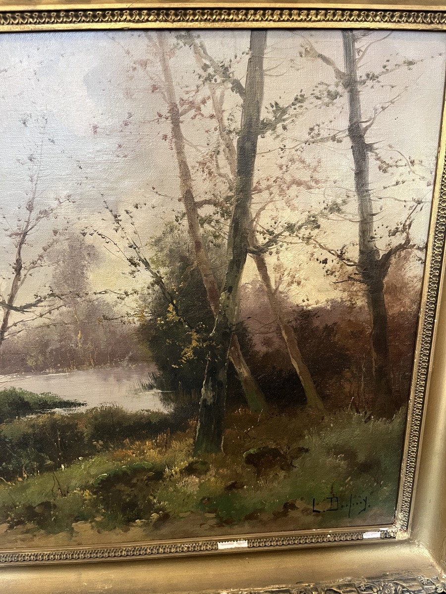 Oil On Canvas Landscape Painting By Galien - Laloue-photo-3