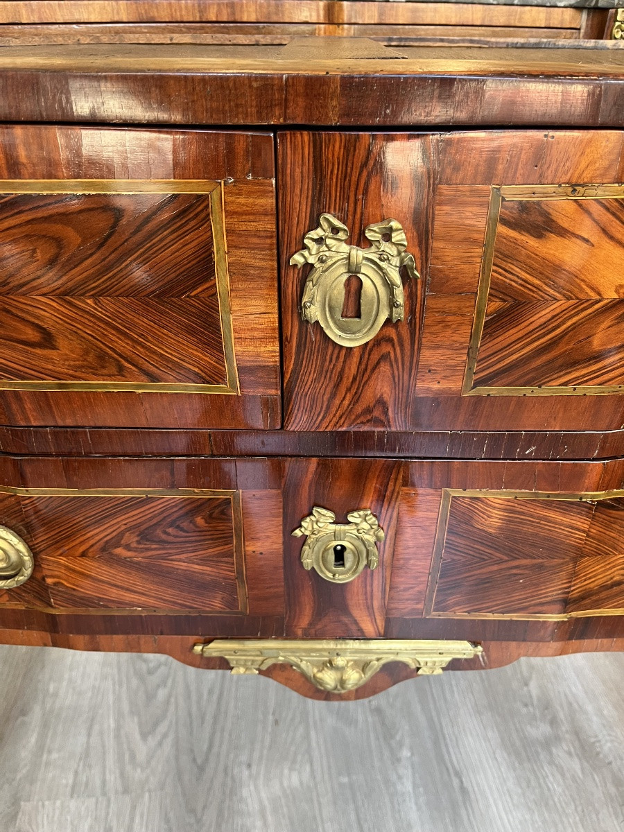 Commode en marqueterie Époque Transition estampillée «  Ellaume « -photo-1