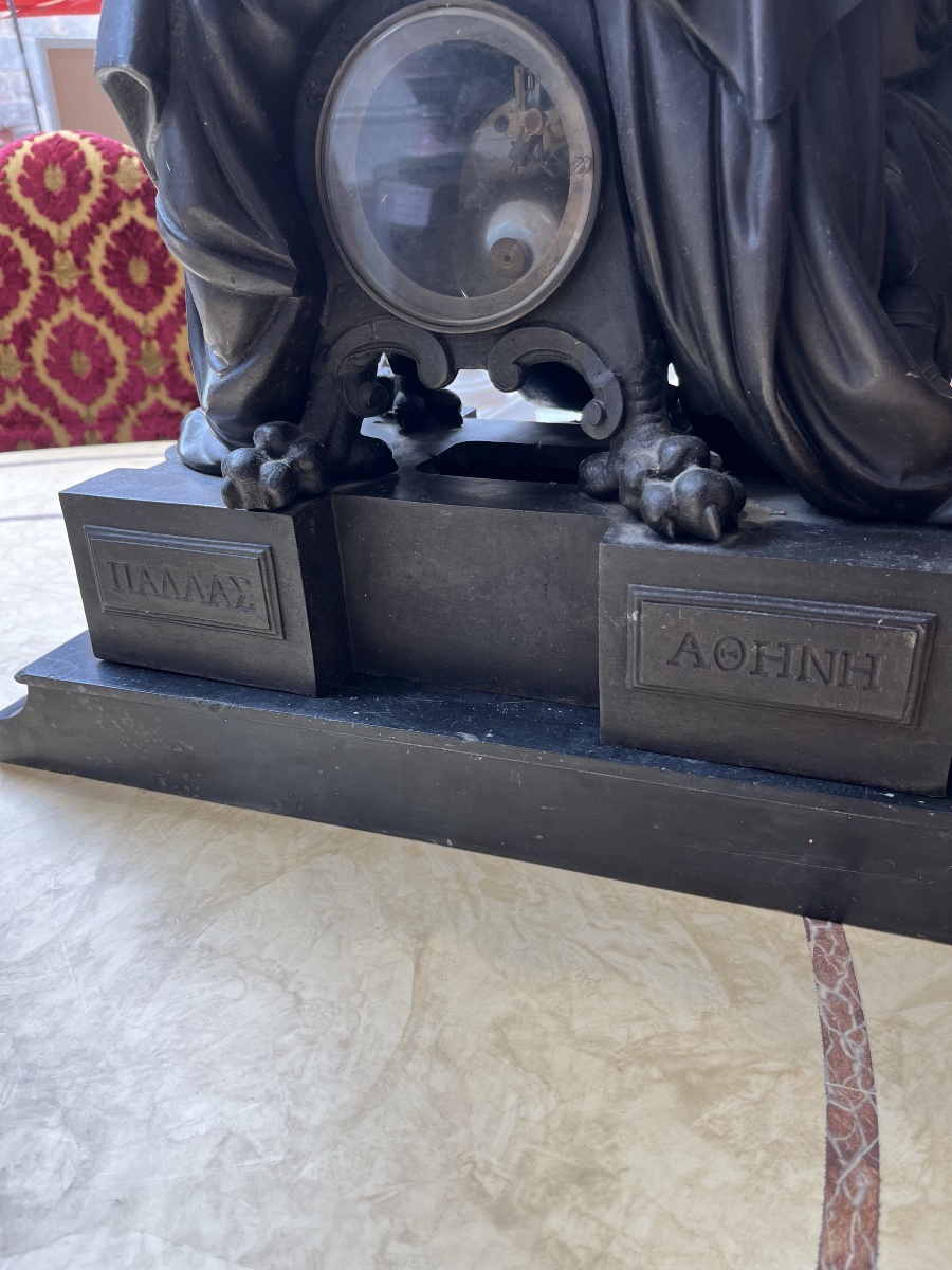 Important Athena Clock 19th Century-photo-2