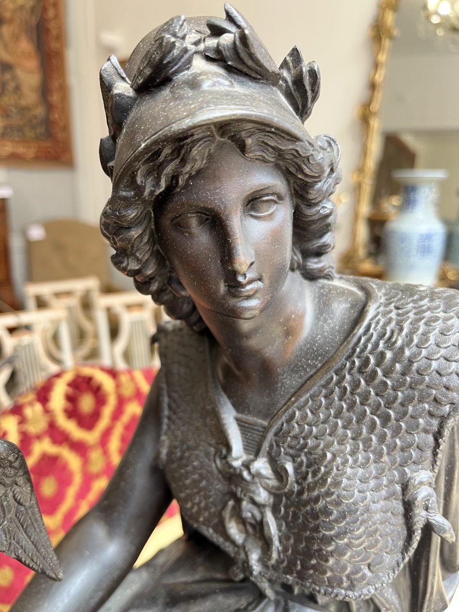 Important Athena Clock 19th Century-photo-6