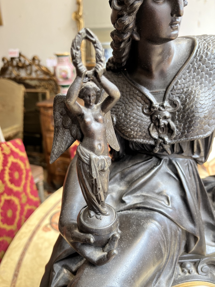 Important Athena Clock 19th Century-photo-7