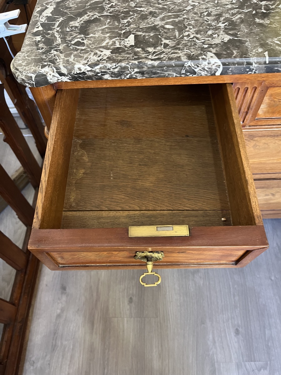 Belle commode en acajou Époque Louis XVI -photo-8