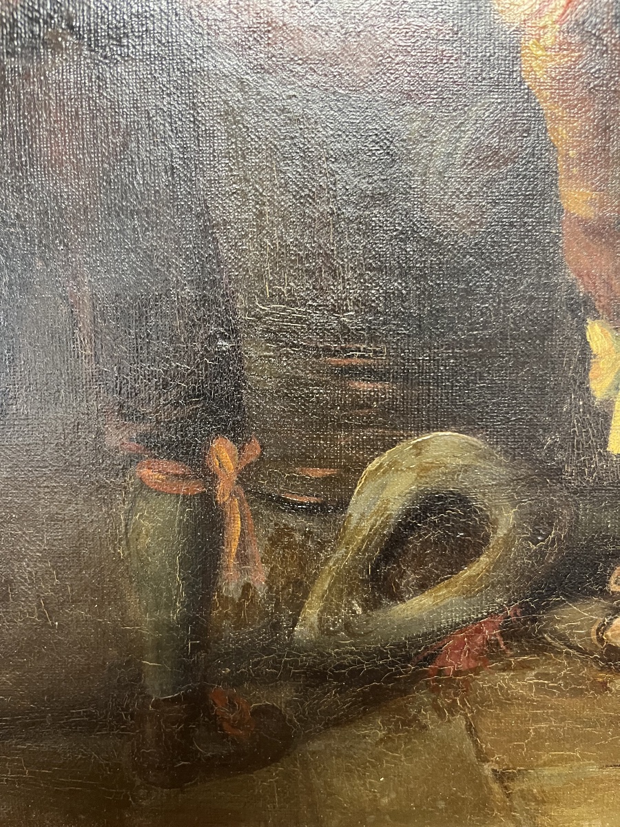 Oil-on-canvas Painting Depicting A Tavern Scene  Northern School -photo-4