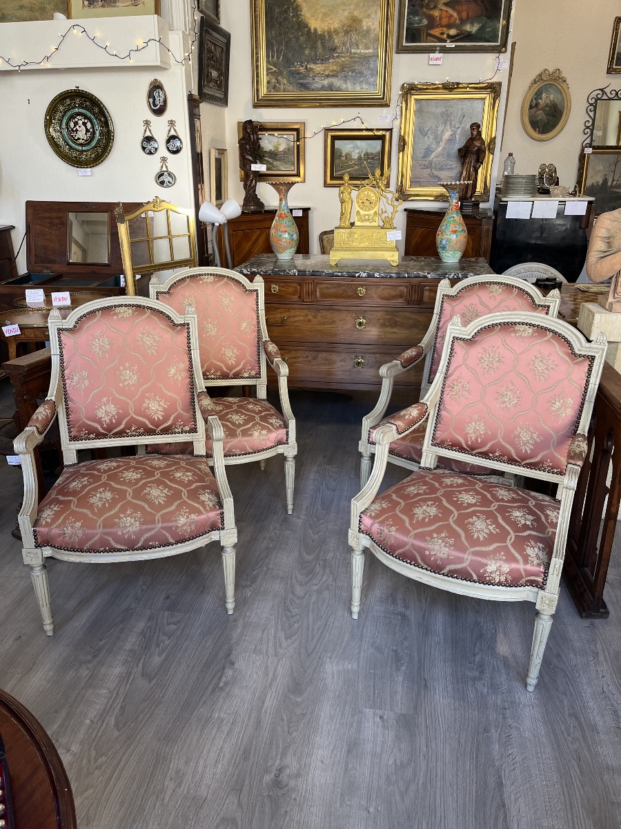 Set Of 4 Louis XVI-style Armchairs 