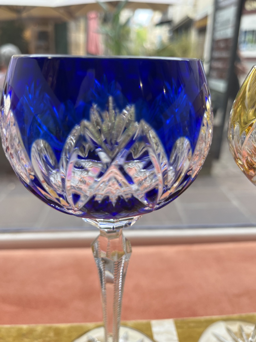 6 Colored Crystal Glasses -photo-3