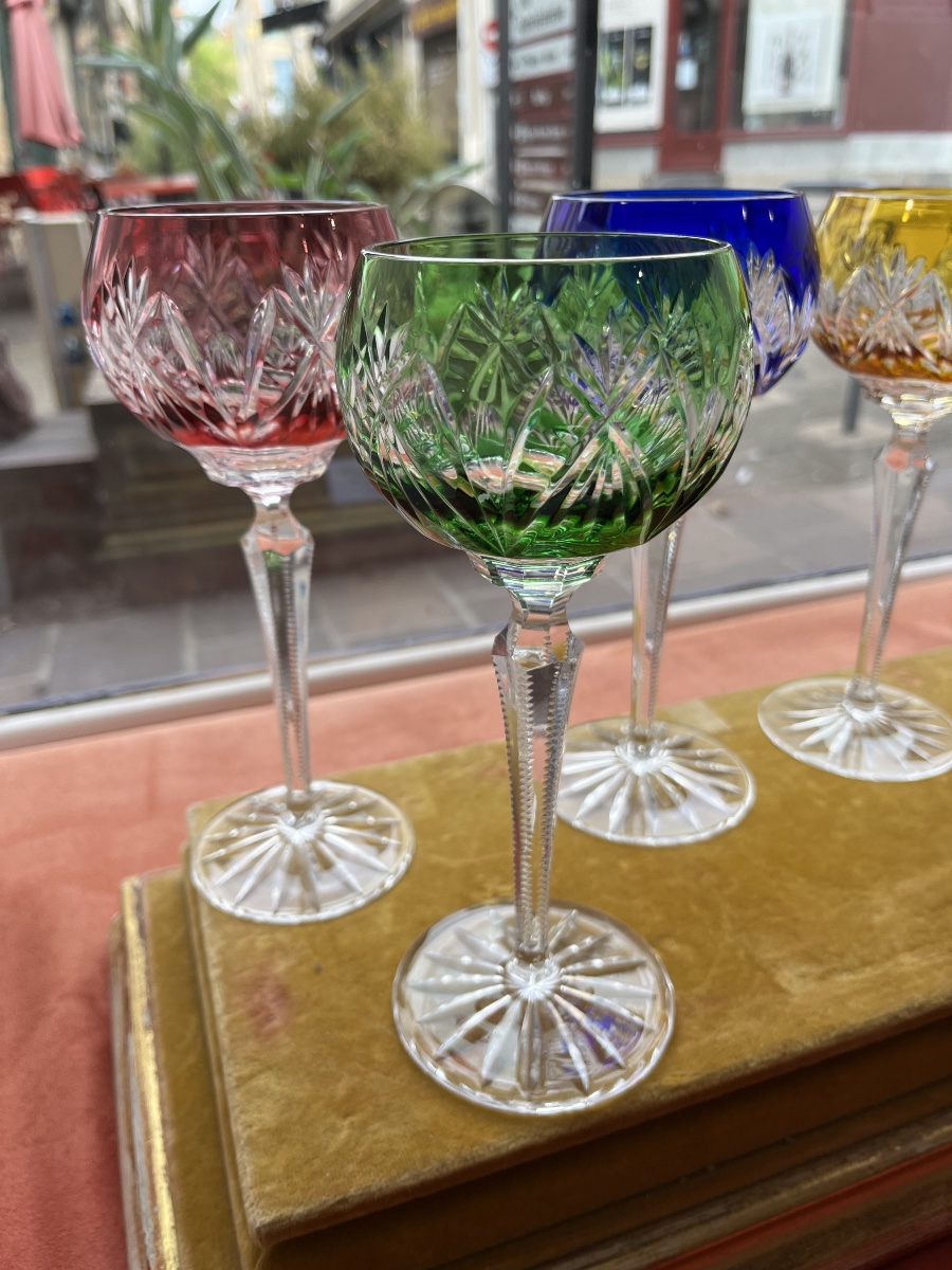 6 Colored Crystal Glasses -photo-4