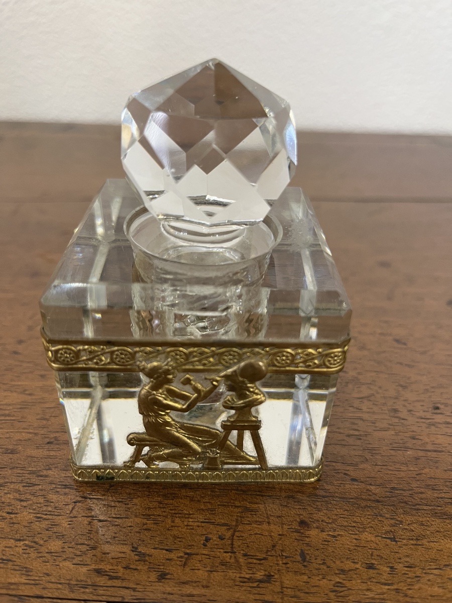 Encrier en cristal  Empire 