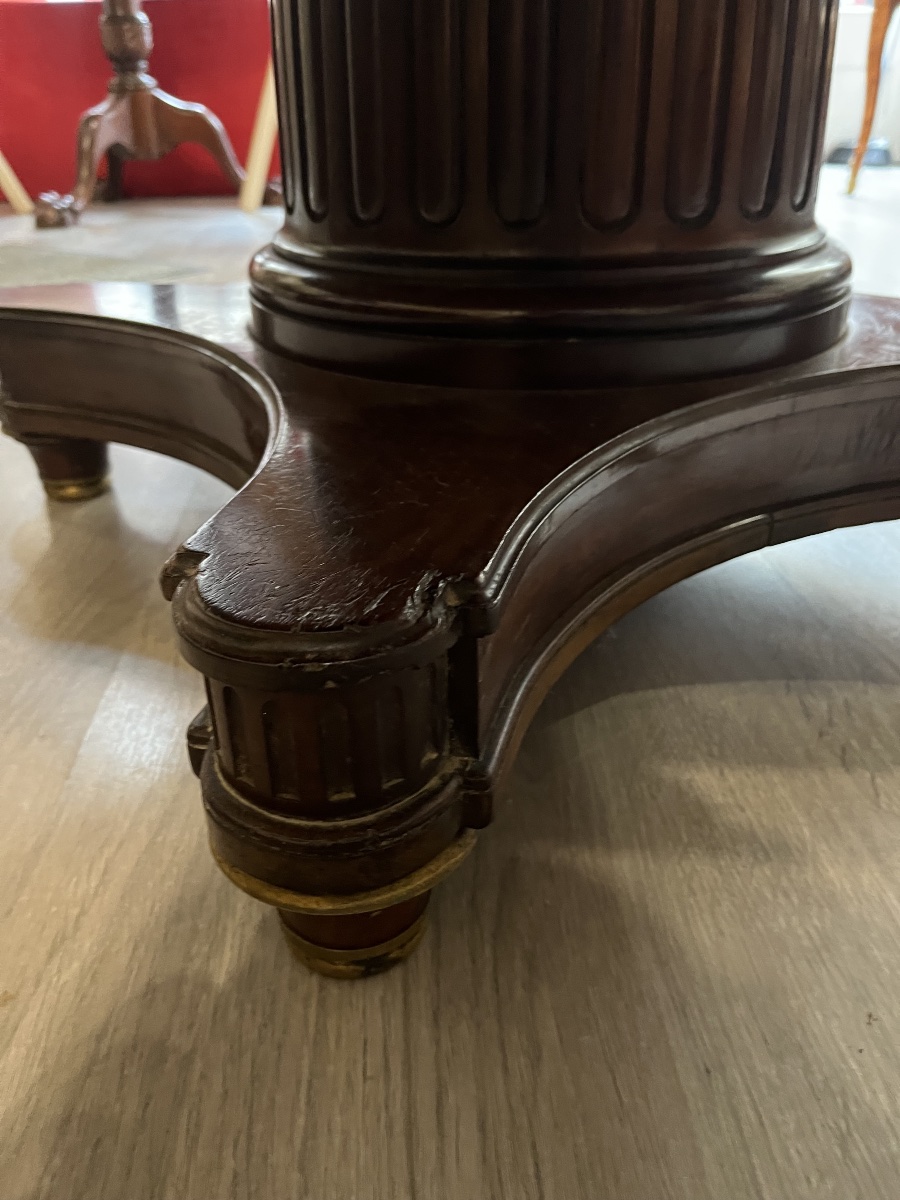 Table ovale en acajou style Louis XVI fabrication de la maison KRIEGER Paris-photo-3