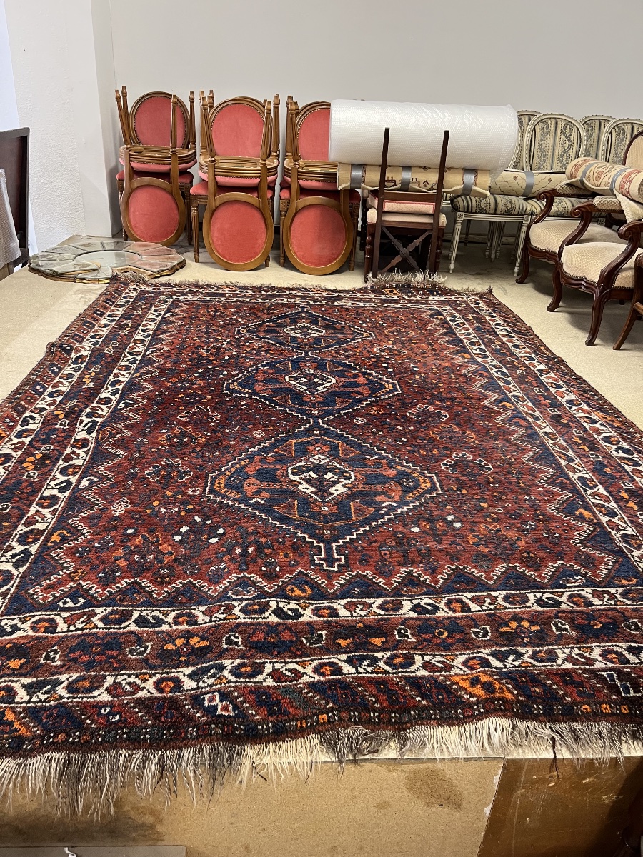 Important tapis en laine fait main 