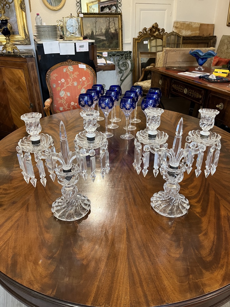 Pair Of Baccarat Crystal Candelabras