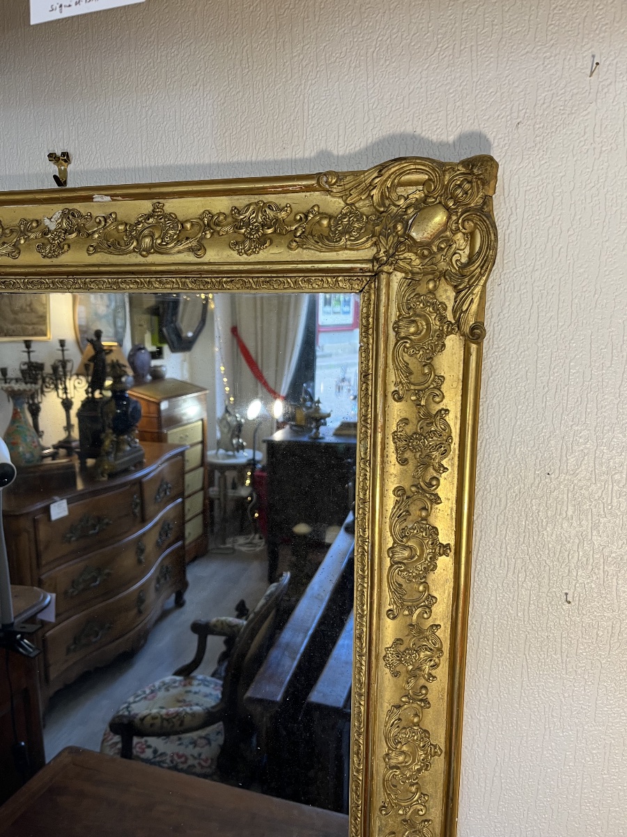Miroir en bois doré 19 éme siècle -photo-2