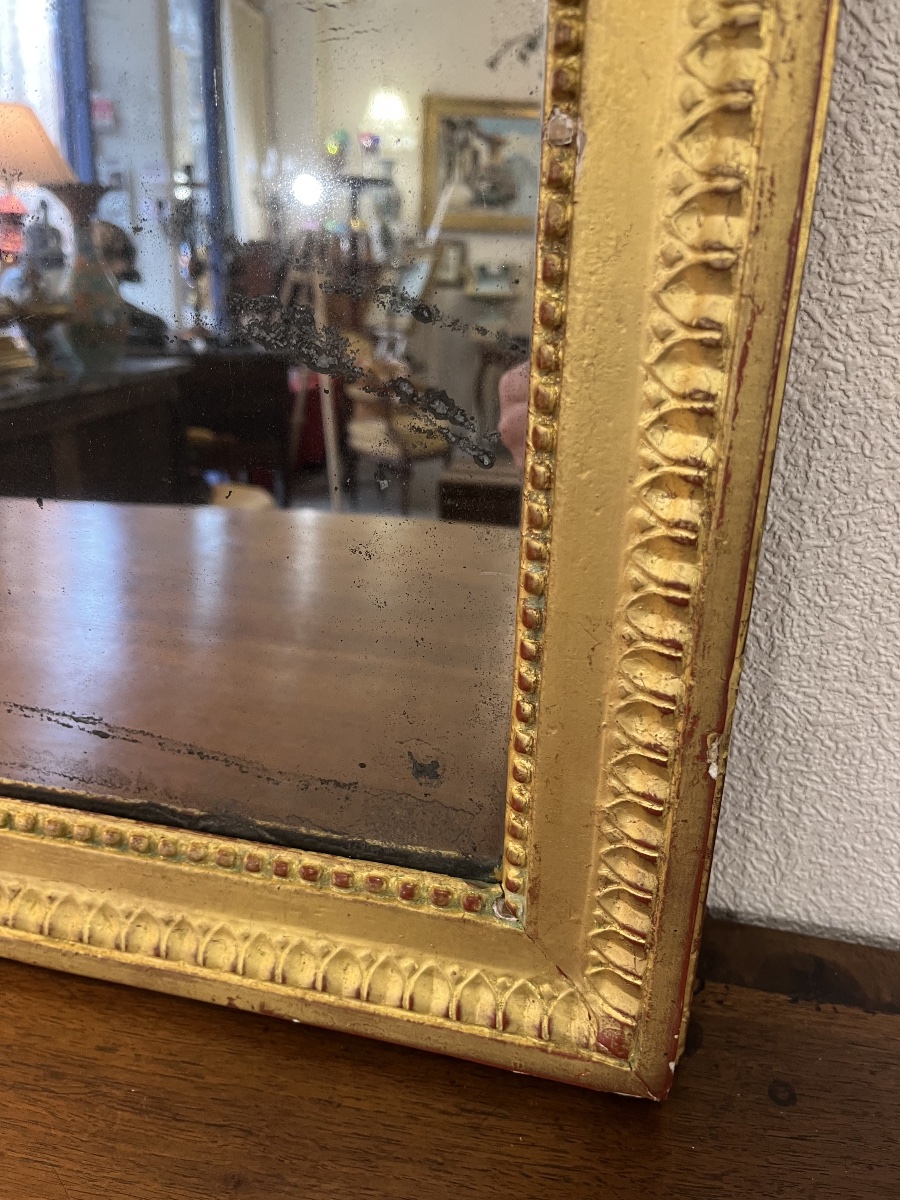 18th-century Gilded Wooden Mirror -photo-3