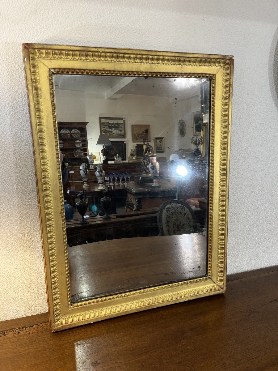 18th-century Gilded Wooden Mirror -photo-4