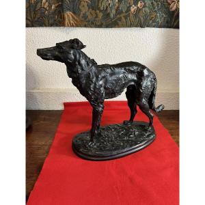 Large Bronze Greyhound By Debut 