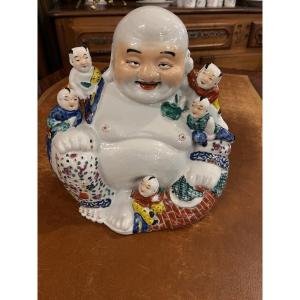 Bouddha en porcelaine Chine Ancien
