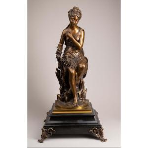 Seated Venus, Bronze, Signed, 19th Century