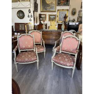 Set Of 4 Louis XVI-style Armchairs