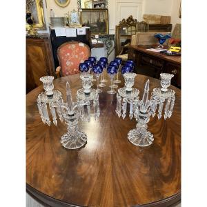 Pair Of Baccarat Crystal Candelabras
