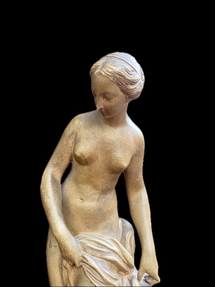 Falconet Sculpture Of Woman In Terracotta 1900 Sevres-photo-2