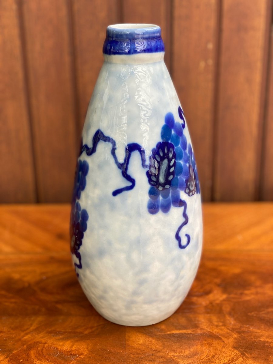 Vase  Signed Camille Tharaud Art Deco 1920  Porcelain Limoges France-photo-2