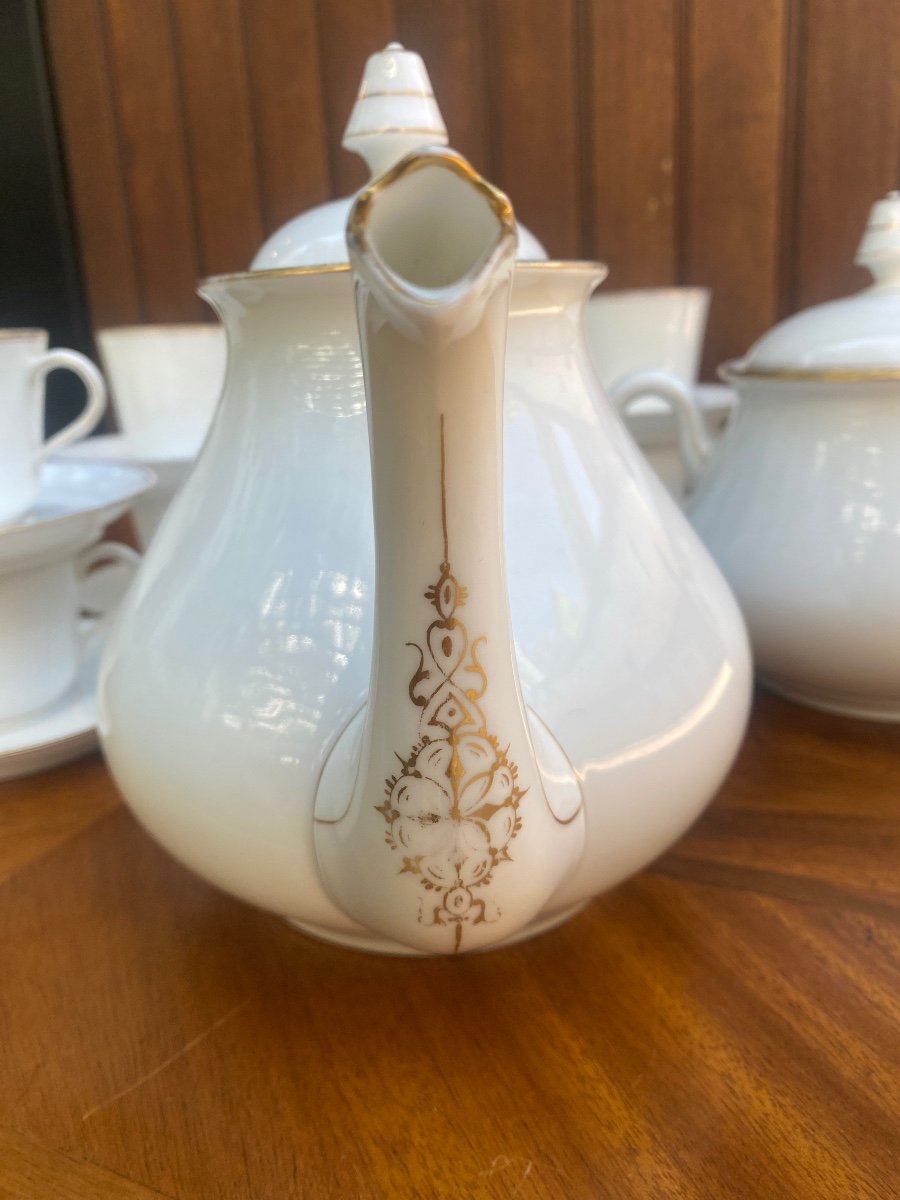 Porcelain Coffee Service 7cups And 7 Saucers-photo-2