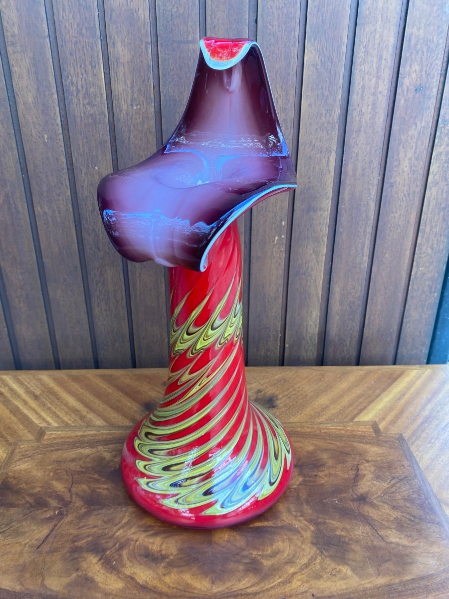 Large Red Murano Vase 1960s-photo-2