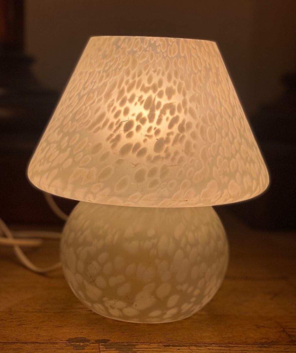 Mushroom Lamp Glass Murano 70s Perfect Shape-photo-2