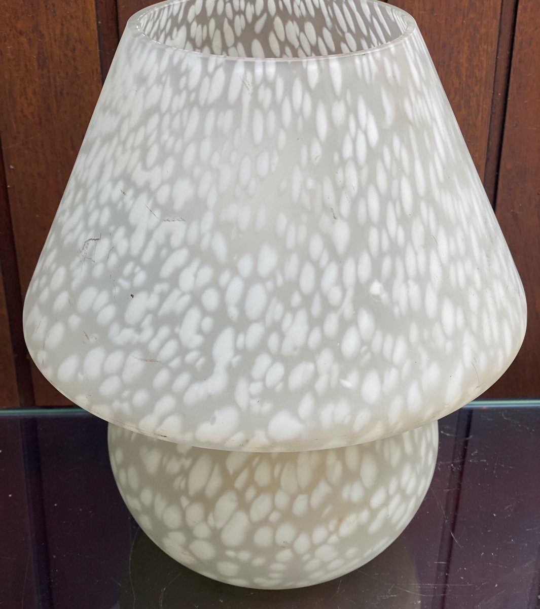 Mushroom Lamp Glass Murano 70s Perfect Shape-photo-3
