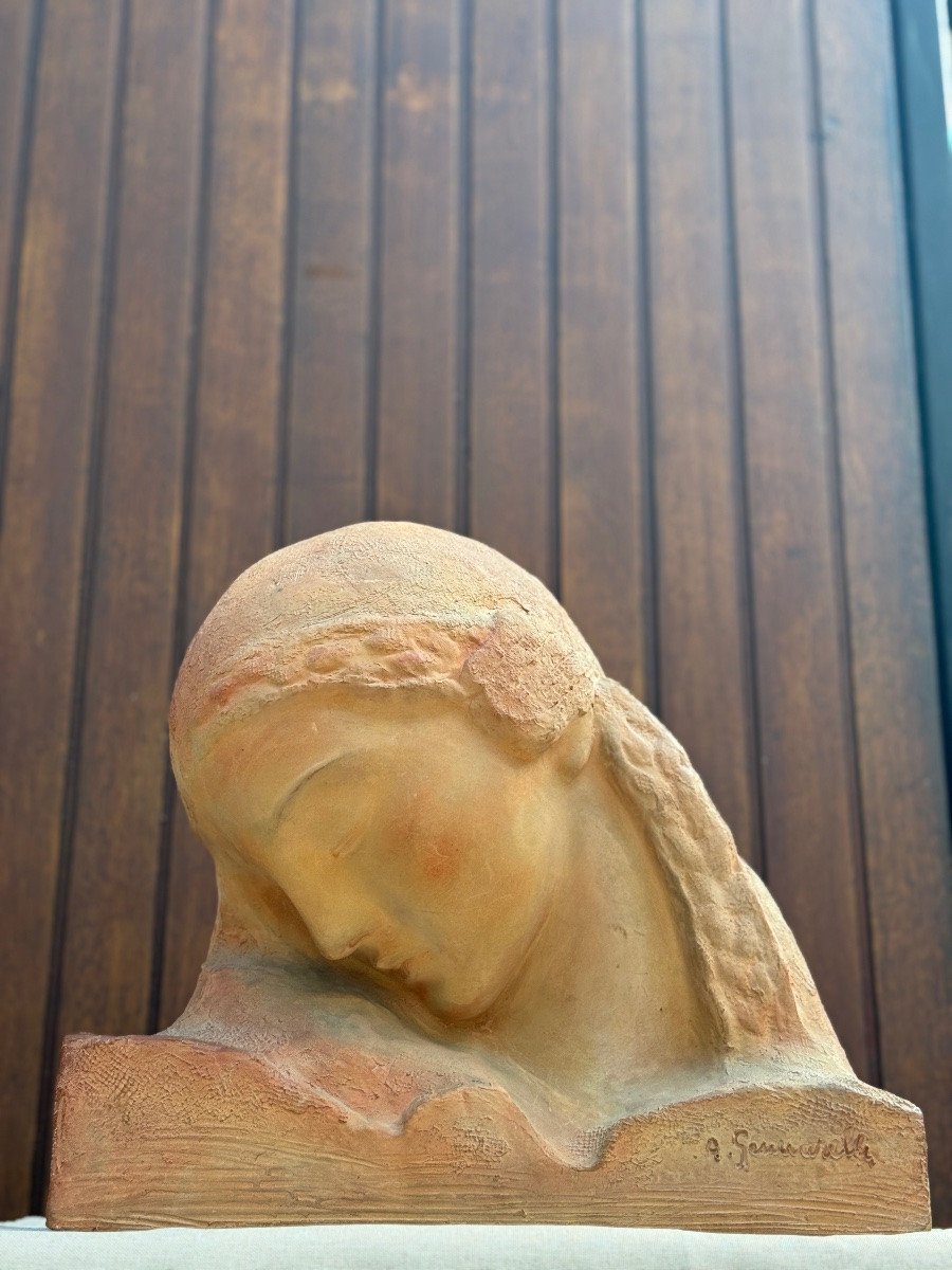 Terracotta Sculpture Signed A. Gennarelli 1930-photo-2