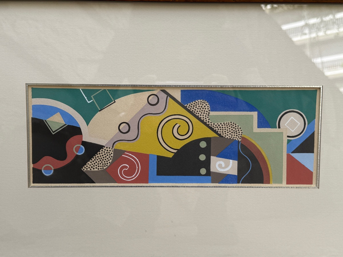 Gouache Painting On Paper By George Valmier Art Deco 1930-photo-2