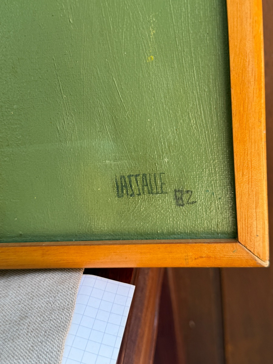 Tableau huile sur toile signé Bruno Lassalle daté 1982-photo-3