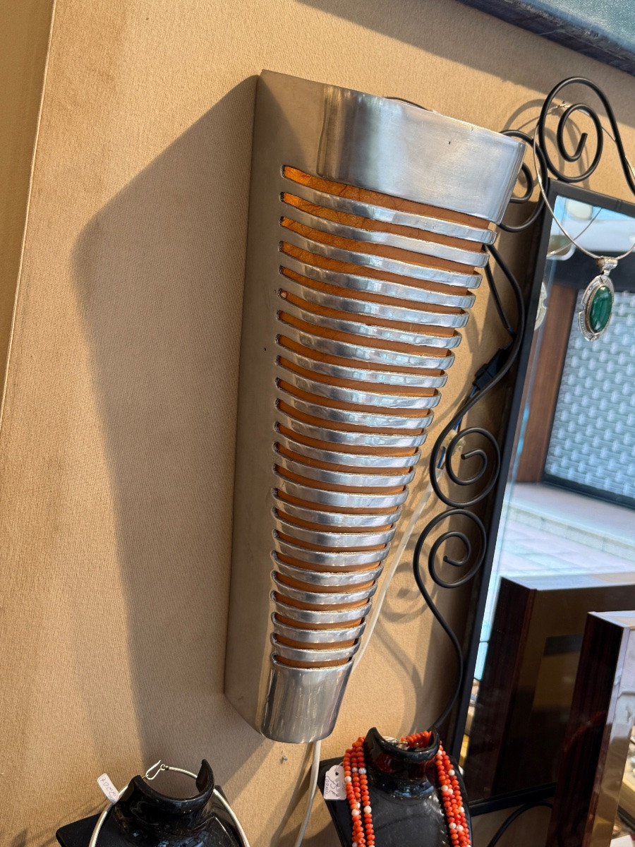 Paire d'appliques murales en aluminium 1970 -photo-3