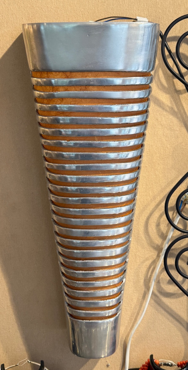 Paire d'appliques murales en aluminium 1970 