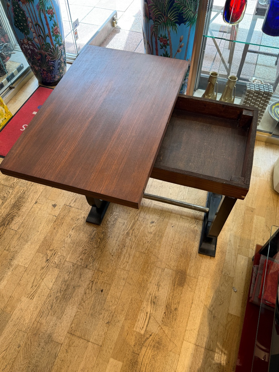 1930s Art Deco Rosewood Games Or Dining Table-photo-2
